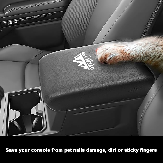 SXCY for 2025 2026 Toyota 4Runner Armrest Cover for 2025 2026 Toyota 4Runner Accessories 6th Gen 4Runner Center Console Cover Silicone Full Cover Middle Console Armrest Protection(w/Privacy Storage)