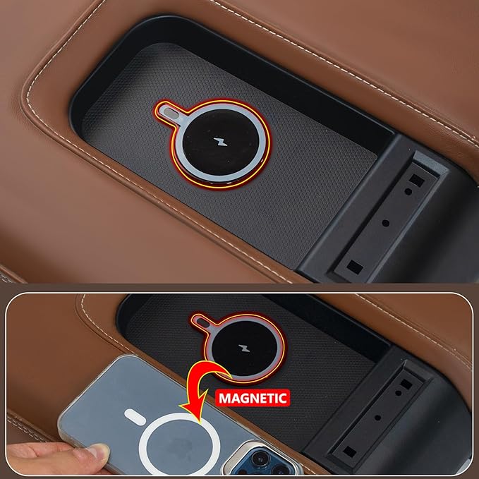 Xipoo Wireless Charger Compatible with 2014-2021 Toyota Tundra Wireless Charger Magnetic Charging Tray Pad Replacement for 2014-2021 Toyota Tundra Accessories