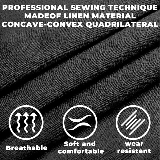 2PCS Linen Car Seat Covers Front Seats,Breathable Cloth Fabric Car Seat Protector - Universal Cloth Seat Covers Fit for Cars, Vans, SUVs, Trucks and for All Seasons - Black