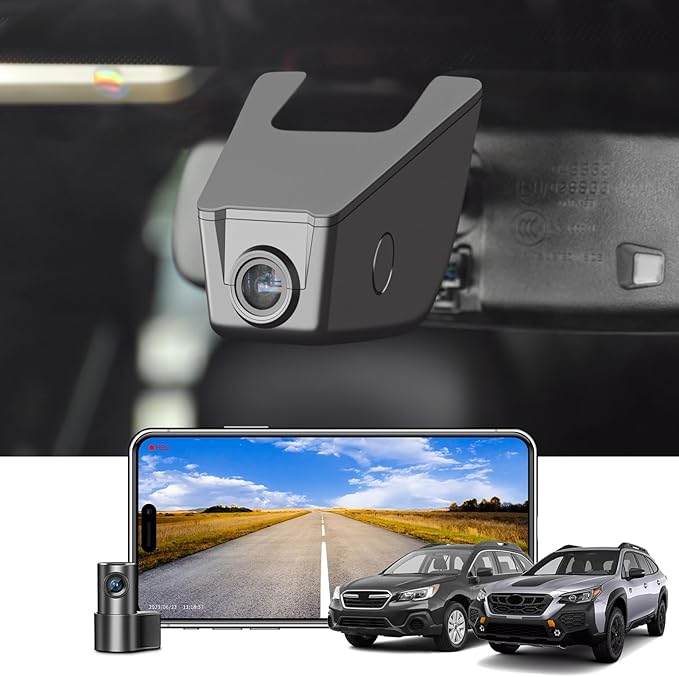 Mangoal Front 4K & Rear 1080P Dash Cam Custom fit for Subaru Outback Gen5 BS 2016-2019,Gen6 BT 2020-2025,2.5i Limited 2.5i Premium 3.6R Limited and More,Integrated OEM Look,App & WiFi,128GB Card