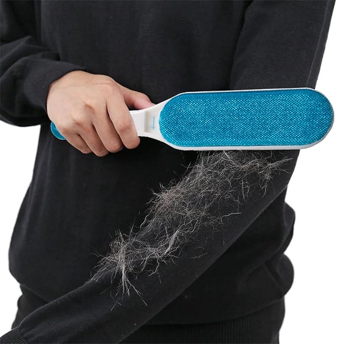 Pet Hair Remover Brush - Dog Hair Remover for Clothes - lint Brush pet Hair Remover - Reusable Fur Remover for Furniture and Clothing - Light pet Dander Remover with self Cleaning Base