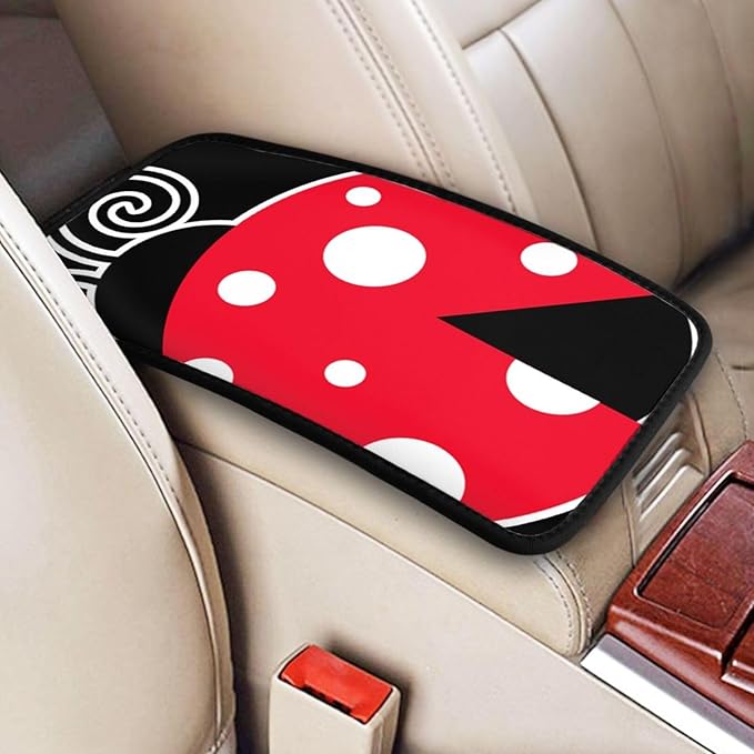 Ladybug Universal Center Console Armrest Cover Pad Car Armrest Protector for Most Cars, Suvs & Trucks, Cushion with Easy Installation