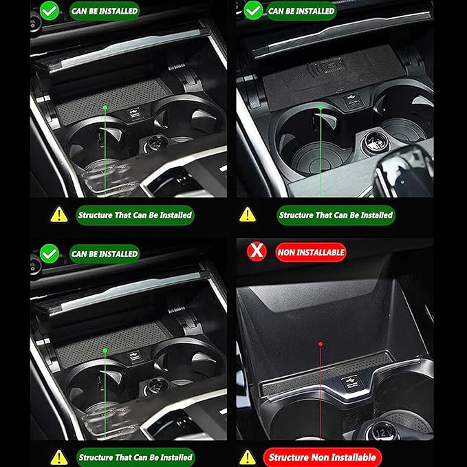 Wireless Car Charger for BMW 2 Series (2022-2024), i3/3 Series (2020-2024), i4/4 Series (2021-2024) with 27W USB & Type-C Center Console Accessory Panel, Fast Charger for i-Phone Sam-Sung