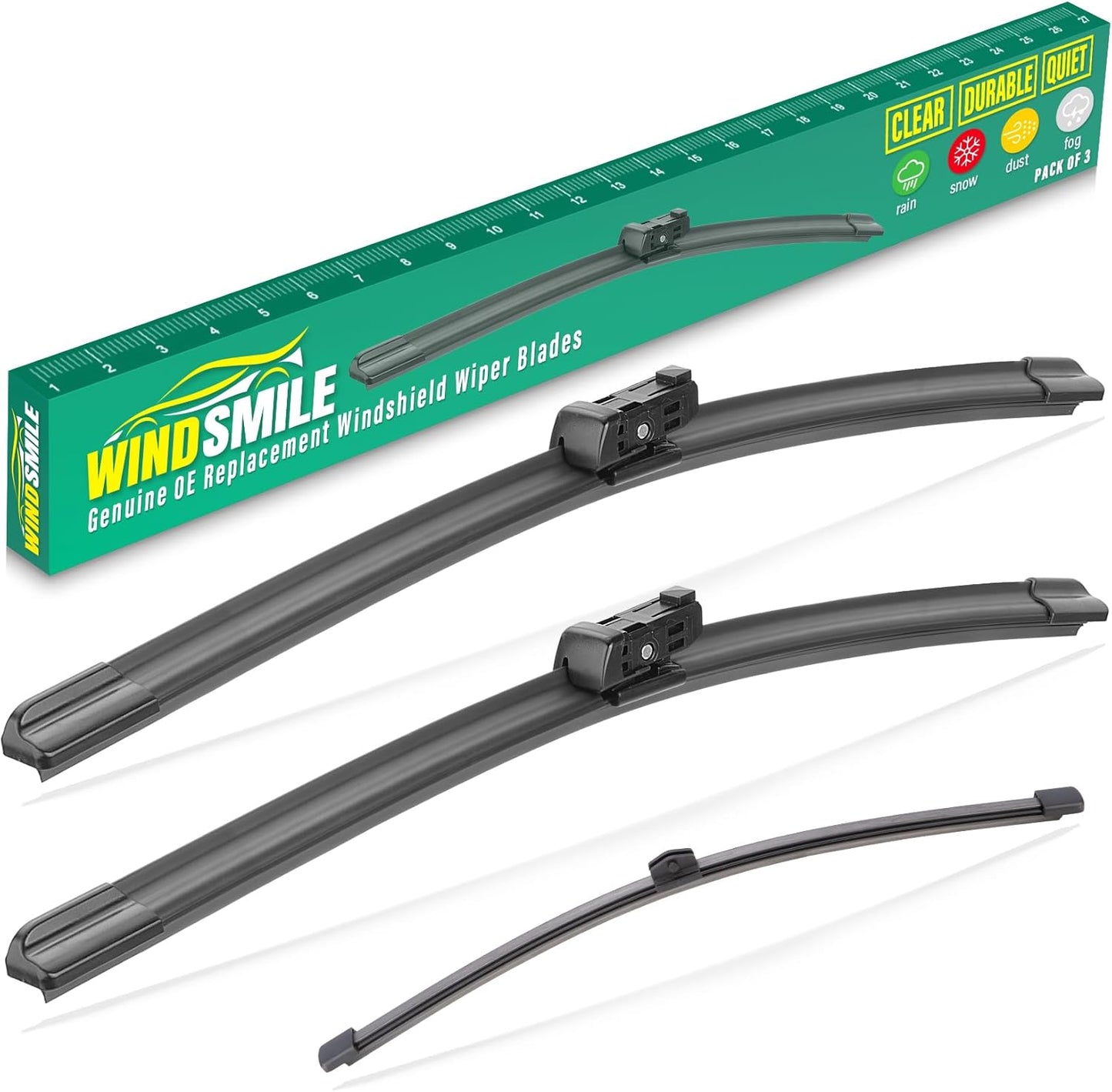 26" 16" 13" Windshield Wiper Blades Replacement for BMW X1 2016 2017 2018 2019 2020 2021 2022 Premium All Weather Front Rear Wipers Set - OEM Quality (Pack of 3)
