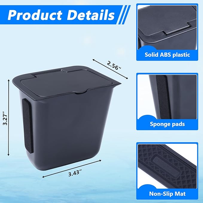 TOPINSTALL Center Console Coin Holder Compatible with 2022-2026 Ford Maverick Accessories, Console Flip-Top Coin Storage Box, Maverick Console Organizer ABS Plastic Insert Accessories