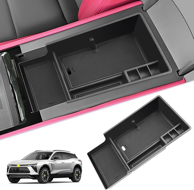 SKTU for 2024 2025 2026 Chevrolet Blazer EV Center Console Organizer 2024 2025 2026 Chevy Blazer EV Console Tray 2024 2025 2026 Chevy Blazer EV Accessories Armrest Tray with Coin Holder