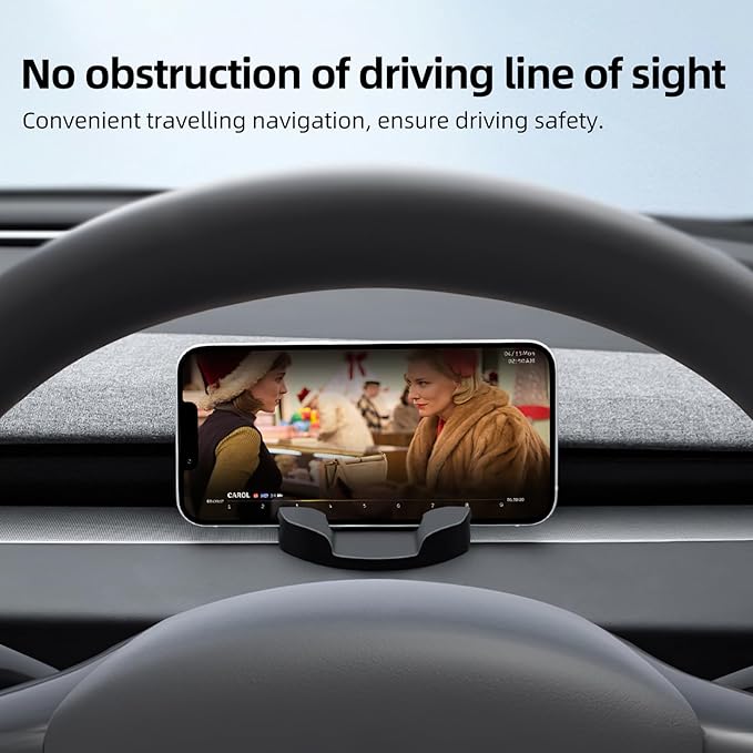Dashboard Phone Mount for Tesla Model 3 Y Car Cell Phone Holder Silicone Non-Slip Phone Stand Compatible with All Smartphones (2021-2023 Model 3 & 2021-2024 Model Y)