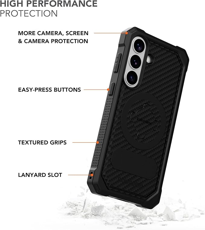 Rokform Rugged Case for Galaxy S26 Plus, Magnetic Cover, Drop Tested Armor (Black)