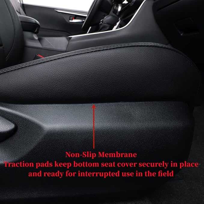 coverdream Custom Seat Covers Compatible with Select Toyota RAV4 LE 2013 2014 2015 2016 2017 2018 Models - Leatherette (Black,Full Set)