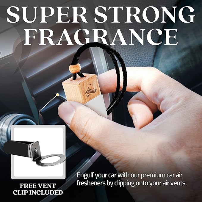 Inspired by Inv.ictus Car Air Freshener for Men | Long Lasting Luxury Diffuser | Automotive Scent Perfume | Vent Clip Auto Air Freshener | Odour Eliminator Technology | Masculine Diffuser Scents 8ML