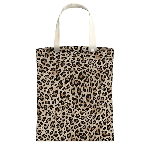 Cute Car Trash Can, Hanging Canvas Car Back Seat Organizer and Storage Bag, Funny Car Trash Bag For Travelling, Outdoor Cute Brown Leopard