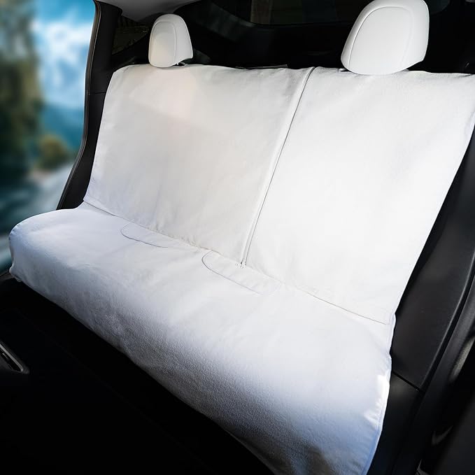 Upgraded for Tesla Model Y Juniper Rear Seat Cover Towel,Waterproof Seat Protector Seatcovers Pet and Chlid Liner Sweetproof,Non-Slip Seat Mats for Tesla Accessories 2026