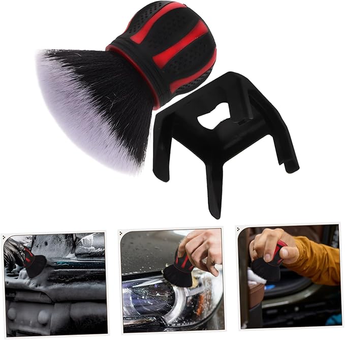 GLEAVI 5pcs Car Vent Detailing Brush Multifunctional Soft Bristle Cleaner for Car Interior and Includes Stable Stand Ergonomic Grip and Stylish Design for Effortless Cleaning