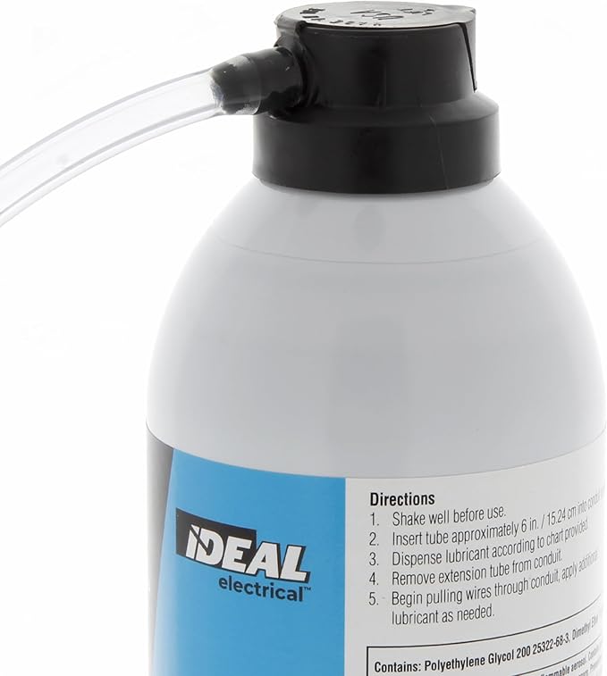 Ideal Electrical ClearGlide Aerosol Wire Lubricant, 19 oz. Can (31-387), Portable, Mess-Free Spray Lubricant, Cable Lube for Wire Pulls with Precision Nozzle