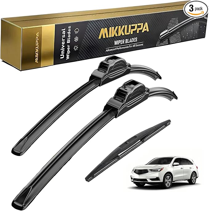 MIKKUPPA 26"+20"+14" Windshield Wipers Blades Replacement for 2014-2020 Acura MDX, U/J HOOK Front & Rear All Season Wiper Blades Set(Pack of 3)