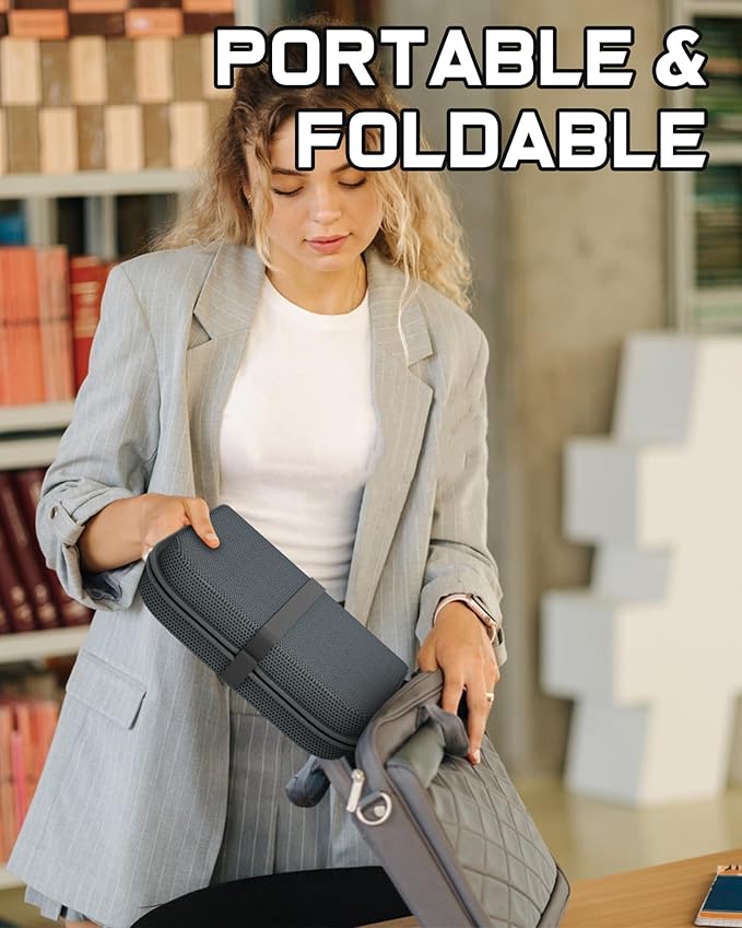 Gel Seat Cushion, Portable Travel Cushion for Long Sitting, Thick & Foldable, 14.5" x 10.5" Large Size Chair Seat Cushion for Office Chair Car Wheelchair, Relief Sciatica Coccyx Pain