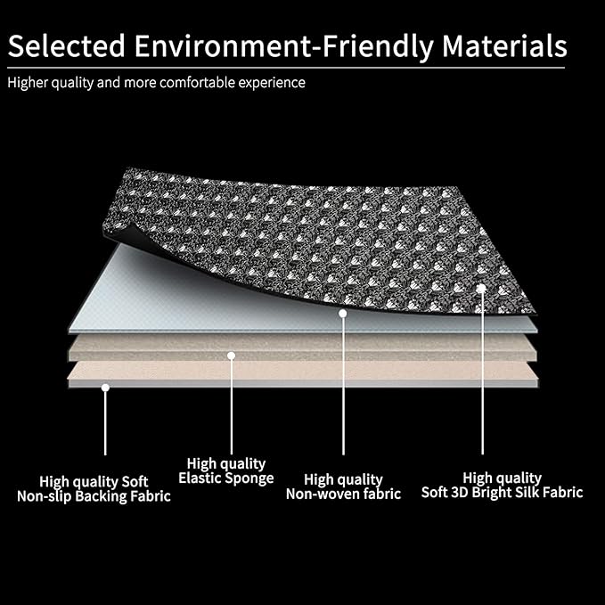 Auto Newer Luxury Breathable Car Seat Cover Fit Four Seasons, Universal Front of Car Seat Cushions, Bottom Seat Covers of Full Wrapped Edge,Universal Fit for 95% Cars,SUV(Black+Grey，2PCS)