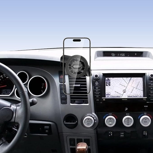 Car Phone Holder for Toyota Tundra 2007 2008-2013/Sequoia 2008-2012 2013 2014 2015 2016 2017 Accessories Automobile Cradles Magnetic Phone Mount Compatible with MagSafe, Strong Magnets Cell Phone Base