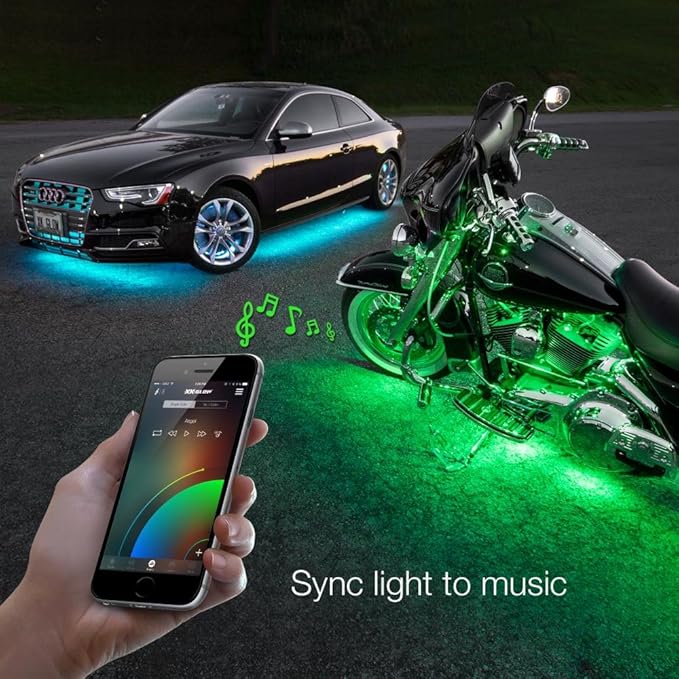 XKGLOW chrome App Control Car Standard LED Accent Light Kit - Under Glow