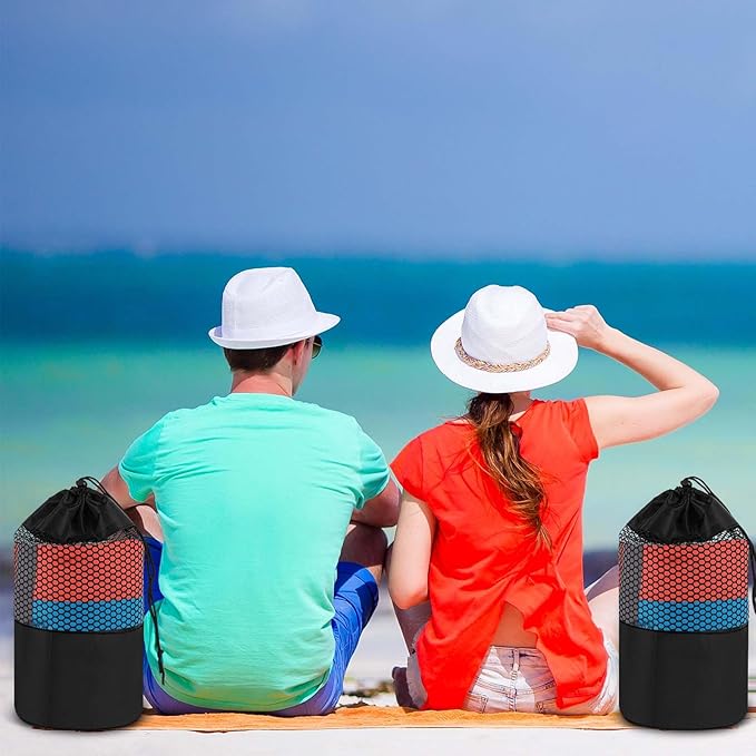 1 Pack Car Seat Towel Covers with Storage Bag 63 x 32 Inch Athletic Running Towel Seat Sweat Washable Non Slip Cover Gift for Car Outdoor Sport Activities (Beach Palm Trees)