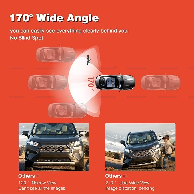 AHD 720P/1080P Rear View Camera for Car, HD Night Vision Car Backup Camera 170° Wide Angle, IP69 Waterproof Reverse Camera for Car GM Pickup Mini-Trucks SUV Mini-RV
