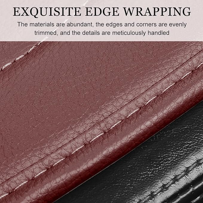 Car Seat Cushion, Leather Soft Breathable Non-Slip Vehicle Front Driver Seat Cover Pad, Comfortable Auto Interior Chair Protector Cushion, Universal for Truck SUV Sedan (Coffee)