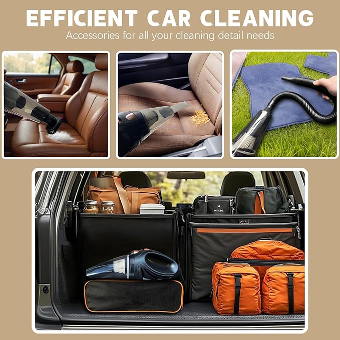 Car Vacuum, Portable Handheld Vacuum Cleaner with 16ft Cord, HEPA Filter, & Attachments – Compact Vacuum for Car, RV, Boats & Travel – Strong Suction for Quick Clean-ups