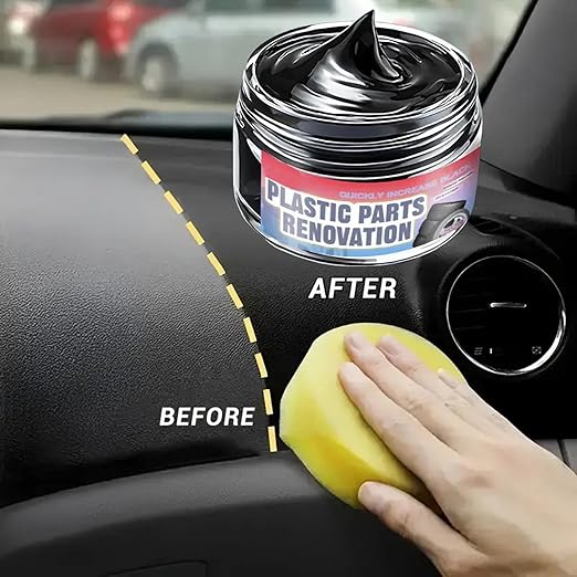 Trim Restorer Automotive - Shine Cleaner - Auto Rubber Trim Restoration Paste - for SUV Truck Vehicle Automotive Sedan Scooter RV Seat Console Dashboard Wheel
