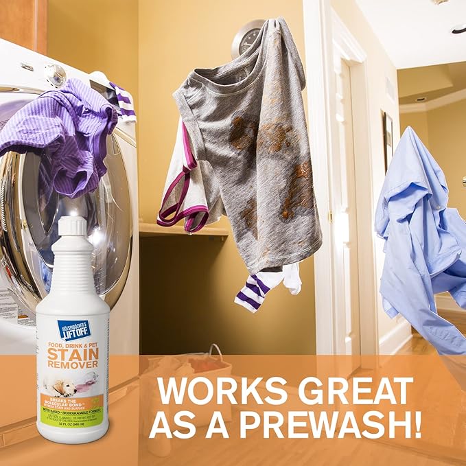 Motsenbocker's Lift Off 40503-6PK 32-Ounce Food, Beverage and Pet Stain Remover Spray Great as a Pre-Wash Laundry Treatment and Eliminates Tough Stains Water-Based, Pack of 6