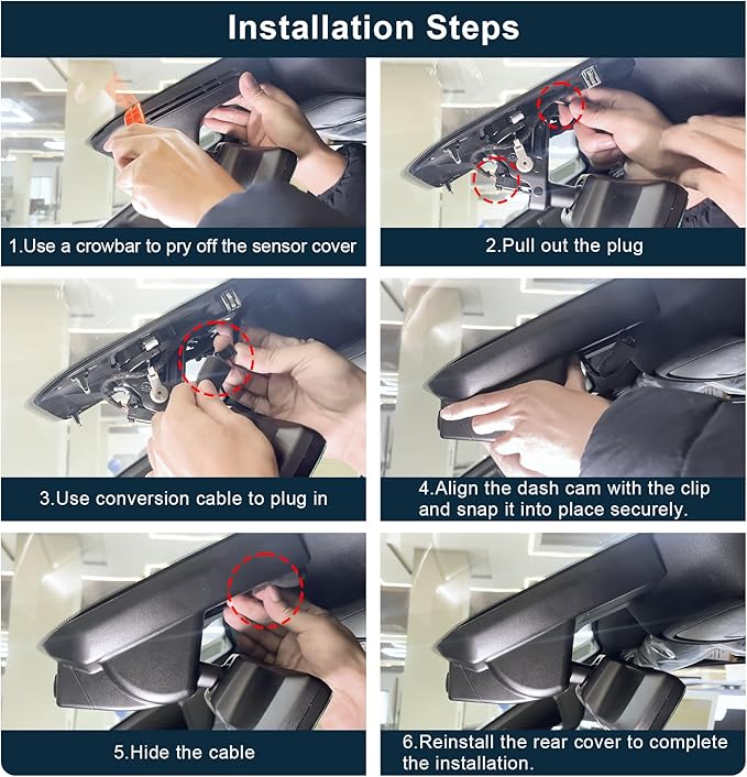 Front 4K Dash Cam Custom fit for Dodge RAM Gen5 RAM 1500 2025 2026 Mid-term facelift (Model G), Big Horn Laramie Lone Star Limited Rebel RHO Tradesman etc,UHD 2160P Video,OEM Look App & WiFi,64GB Card