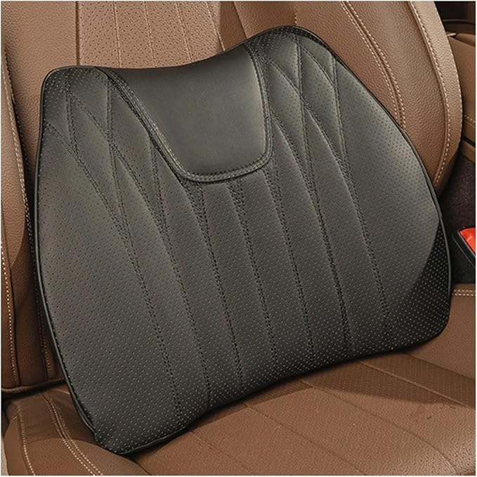 F Car Seat Cushion for BMW All Model I3 I4 I8 X1 X2 X3 X4 X5 X5M X6 X7 Z4 Car Lumbar Support Pillow Auto Seat Waist Back Cushion Y (Color : Black C)