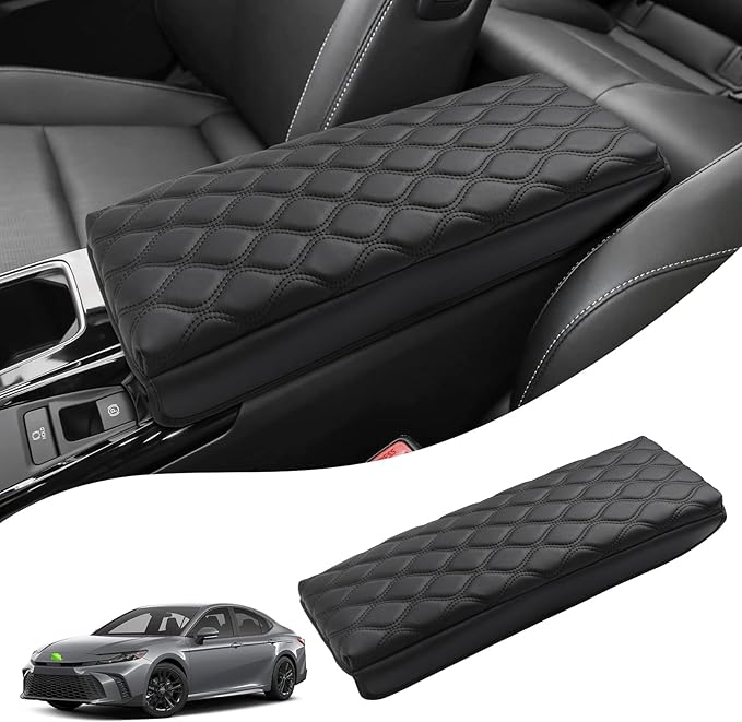 Autorder Center Console Cover for 2025-2026 Toyota Camry Accessories Armrest Cushion Cover Nappa Leather Middle Console Covers Camry Console Cushion Pad Anti-Scratch