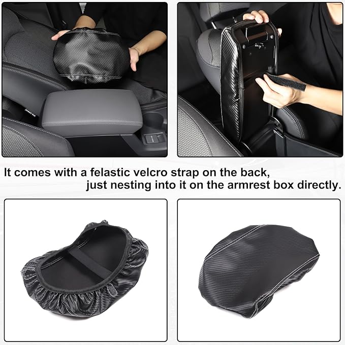 Car Leather Center Console Protector Cover Compatible with Subaru Crosstrek/Impreza 2024 Center Console Armrest Seat Box Cover Cushion Lid Protector Pad Waterproof Anti-Scratch Interior Accessories