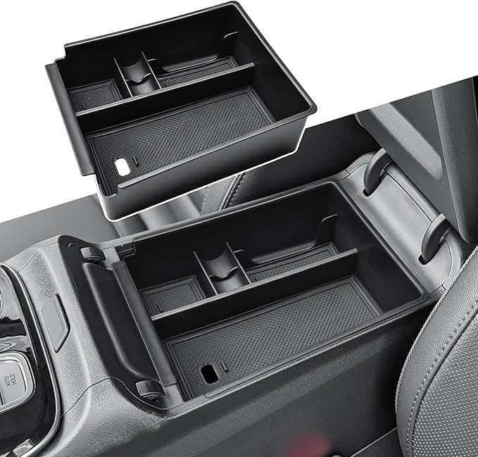 Center Console Organizer Tray Compatible with 2025 2026 Hyundai Tucson SEL/SE/XRT/SEL Convenience Accessories – Custom Fit 2025-2026 Tucson Armrest Storage Box (NOT for Hybrid/Plug-in Hybrid/Limited)