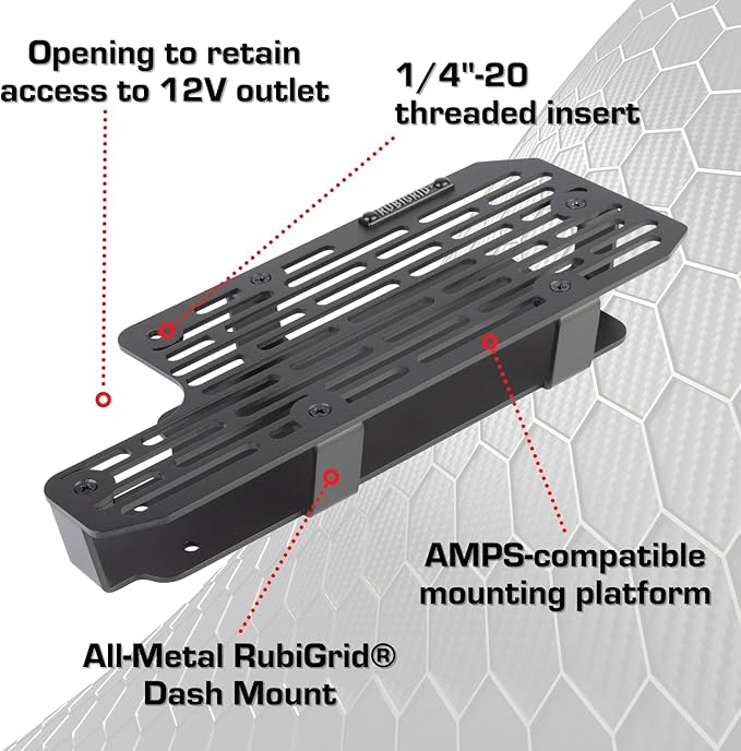 Bulletpoint RubiGrid Metal Dash Mount Phone Holder Compatible with 2022+ Toyota Tundra & 2023+ Toyota Sequoia (Spring-Loaded)