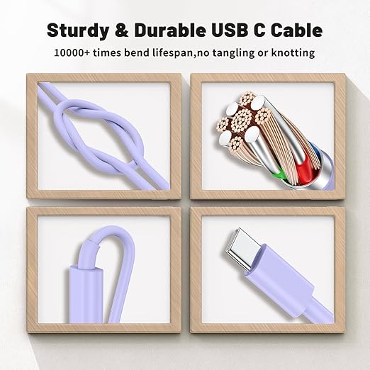 45W Dual Port Super Fast Charger with Long USB C to C Cable 10ft,Type C Wall Charger Block and Android Phone Charging Cord for Samsung Galaxy S26 Plus/S25 Ultra/S25+/S24+/S23+/S22+/S21/S20/Note 20/10+
