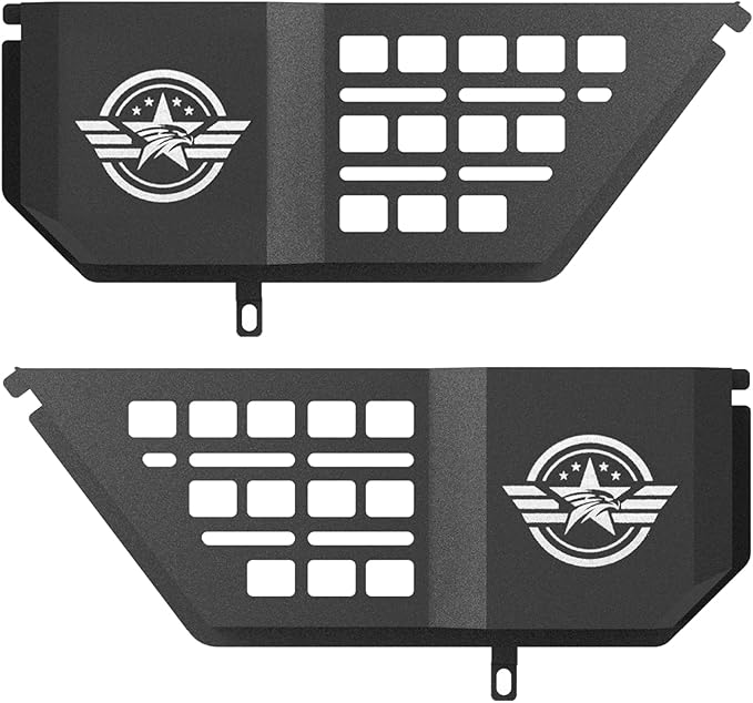 VEILS Rear Door Storage Box for Jeep Wrangler JL JLU 4XE (2018-2025) & Gladiator JT (2020-2025) Accessories, Fits Manual/Power Seats, Heavy-Duty Metal Door Pockets Organizer 2PCS