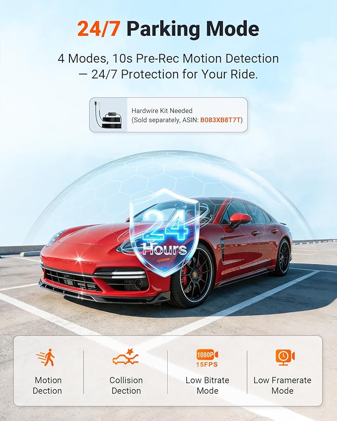 Vantrue New N4S 3 Channel Dash Cam, STARVIS 2 Night Vision, Front Rear Inside Dashcam for Cars, Front and Rear Dual Channel, PlatePix™ Tech, Parking Mode, Wi-Fi, GPS, 2" IPS, Support 1TB (RC18)