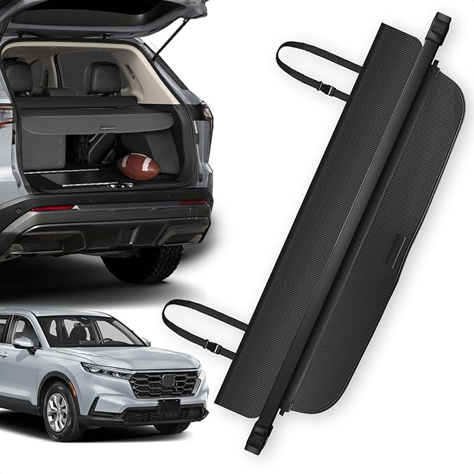Trunk Cargo Cover for Honda CRV 2026-2023, Anti - Peeping Retractable Security Shade for Privacy, Carbon Fiber Texture, CRV Accessories