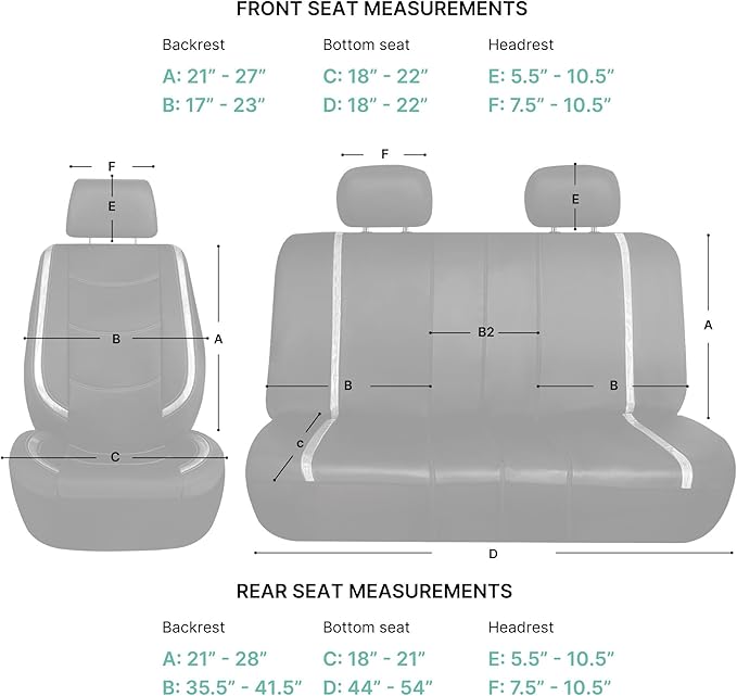 FH Group Full Set Faux Leather Car Seat Covers - Universal Fit, Low Back Front Seat Covers, Airbag Compatible, Split Bench Rear, Seat Cover for SUV, Sedan, Yellow