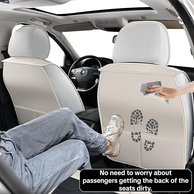 Car Seat Cover Set, Gray and Black Seat Covers, Automotive Interior Accessories, Waterproof Synthetic Leather, Protect and Upgrade Your Car Interior, Pet Car Seat Cushions, Fits Most Vehicles