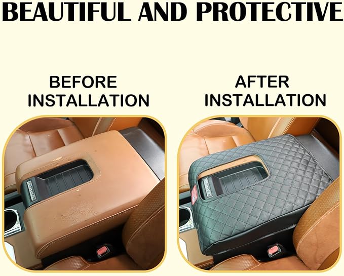 CHEAYAR Center Console Armrest Cover Kit,Console Armrest Cushion Automotive Customized Console Armrest Cushion, Fit for Toyota Tundra 2014-2020 Accessory Organizer Protector (National Flag)