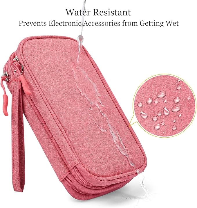 Electronic Organizer Travel USB Cable Accessories Bag/Case,Waterproof for Power Bank,Charging Cords,Chargers,Mouse,Earphones Flash Driver