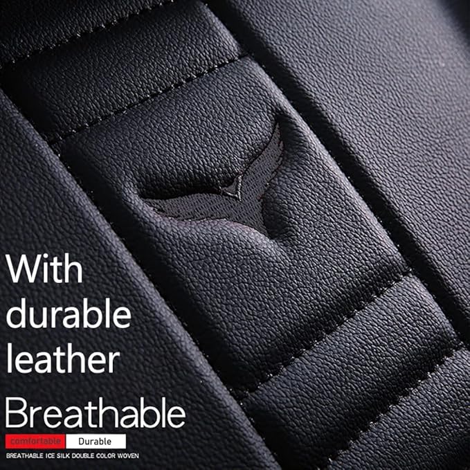 for Chevy Equinox Seat Covers 2005-2026, Full Coverage Customized Car Seat Covers, Premium Leather Waterproof Stain-Resistant Easy to Install (Standard 2 Seats, Black)