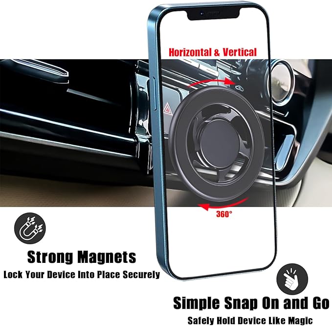 Car Phone Holder, Air Vent Navigation Mount, for Toyota Highlander/Hybird 2020-2025, Mag-safe Magnetic Custom Cradles Stand for iPhone, Samsung, HTC and All Smartphone (NOT for Platinum/Grand)