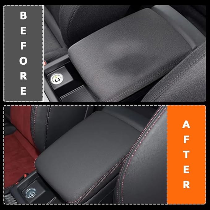Car Console Covers,Fit for Audi A4 B9 2017-2022, Center Console Cover, Armrest Cover for Car, Non-Slip Car Armrest Cushion Pad, Black