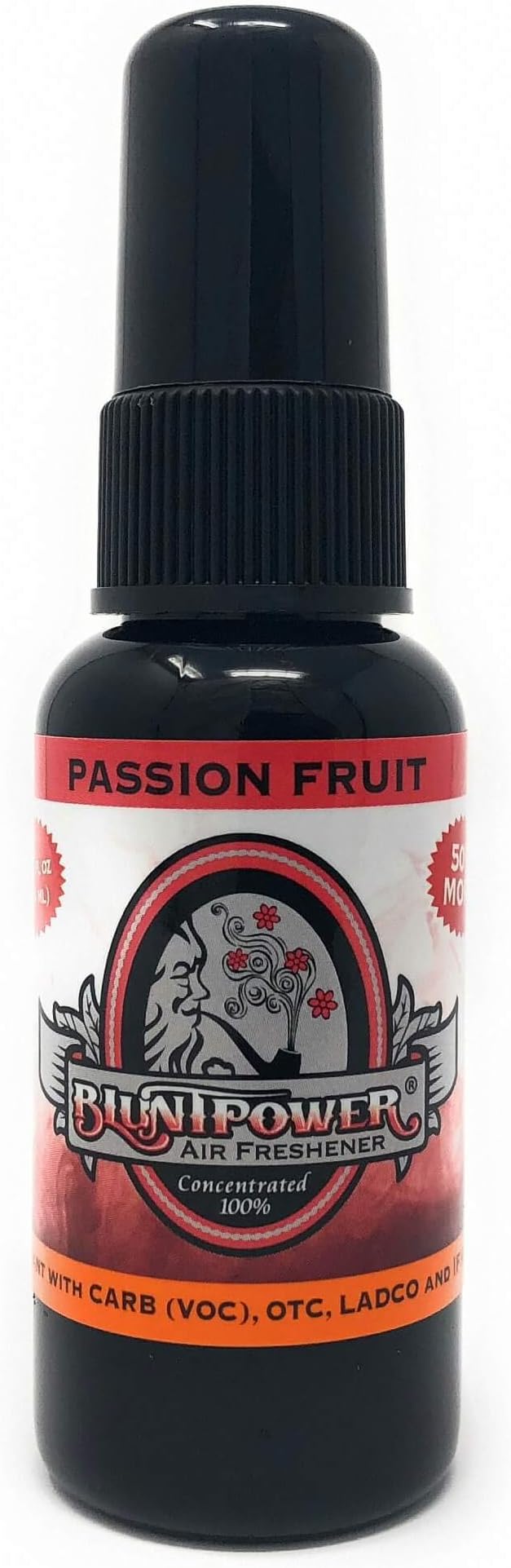 BluntPower Concentrated Air Freshener - Passion Fruit (1 Pack) for Room and Car - Oil-Based Diffuser Spray Bottle - Long-Lasting Bathroom, Car Freshener & Odor Eliminator
