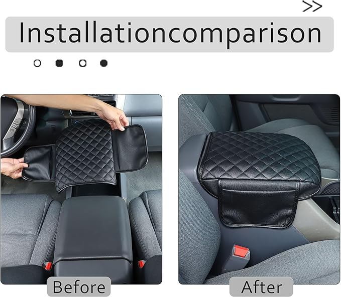 Center Console Cover Pad for Honda Pilot 2003 2004 2005 2006 2007 2008 Accessories Arm Rest Box Lid Cover Pad Armrest Seat Box Cover Car Armrest Pillow Cushion Mat Protector Leather (Black1)