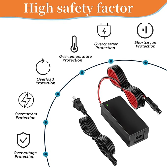 14V 56W Charger for NOCO Jump Starter Compatible with NOCO GB70 GB150 GB250+ GB251+ GB500 GB500+ Genius Boost Ultra Safe Lithium Jump Starter Battery 14V 56W Power Adapter Cord