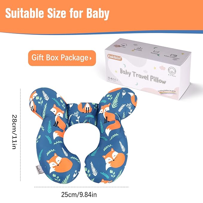 KAKIBLIN Baby Neck Pillow, Upgraded Baby Support Pillow,Baby Neck Support Pillow for Carseat, Newborn Neck Support for Car Seat,Pushchair,Travel